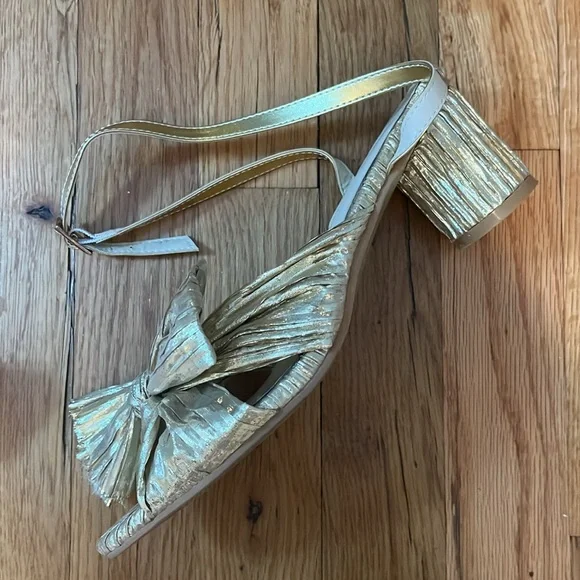 Gold Bow Mini Heels - Picture 3 of 4